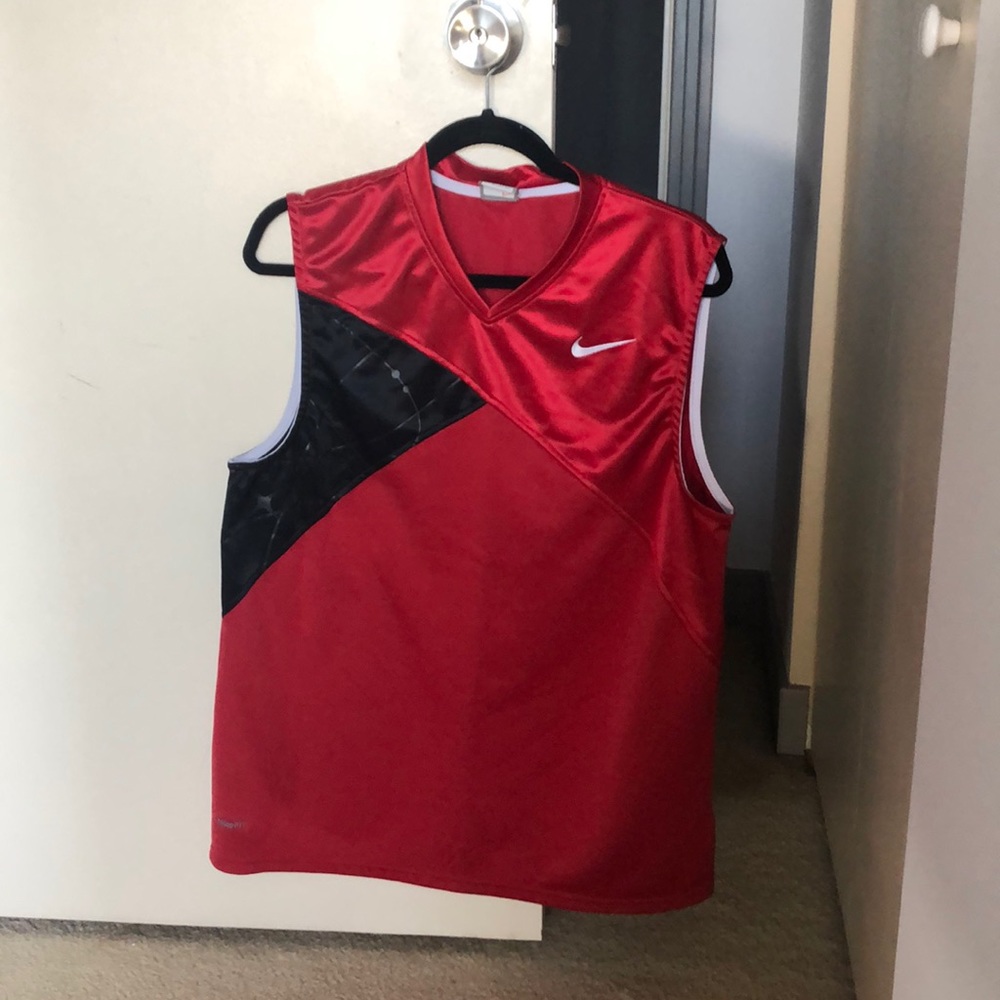 Nike flight red basketball tank